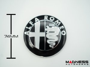 Alfa Romeo Emblem Covers - Front + Back Set - V1 - 74mm